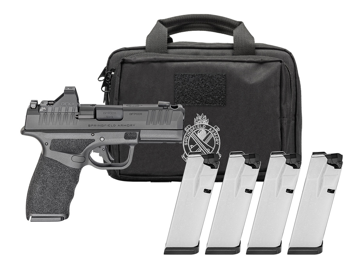 SPRINGFIELD ARMORY HELLCAT PRO COMP 9MM PISTOL U DOT GEAR PAC VIRIDIAN RFX11,BAG,4 MAGS CALI COMP